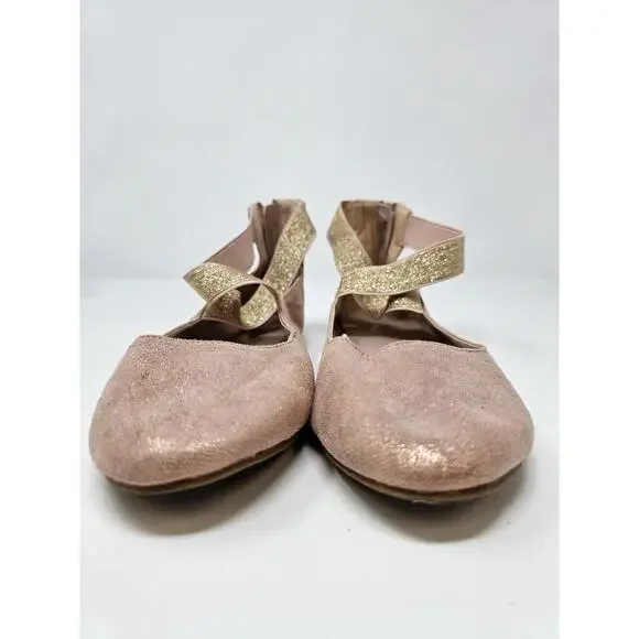 Women Elastic Ankle Strap Ballet Flats Round Toe Slip On Office Work Flat Shoes - Picture 5 of 9